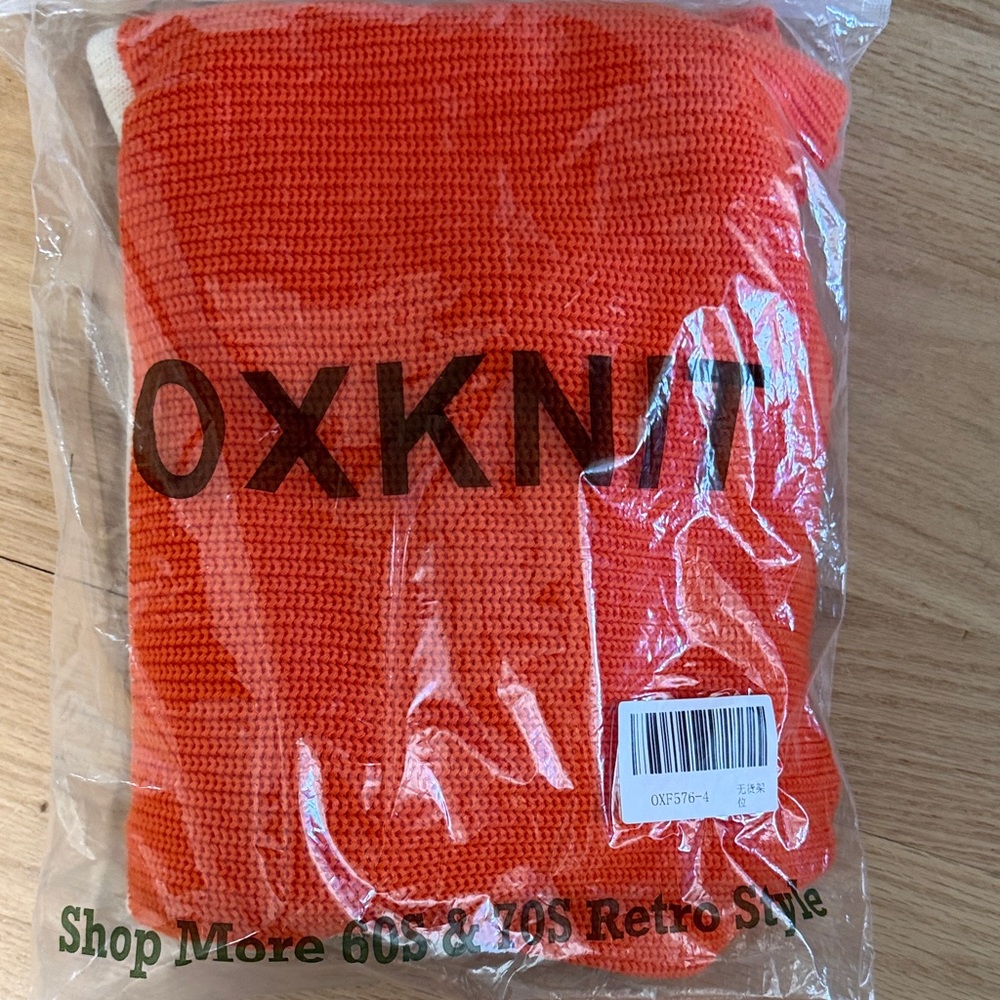 Women's Orange Knit Skirt